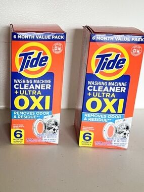 NEW Tide Washing Machine Cleaner + Ultra OXI 6-Month Value Pack Bundle of 2